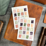 Petal Small Swatches Sticker Sheet | Watercolor & Ink Collection